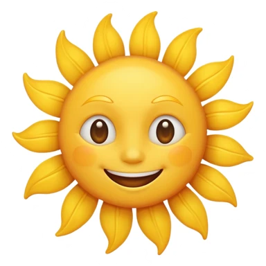 sun emoji, cheerful expression sticker
