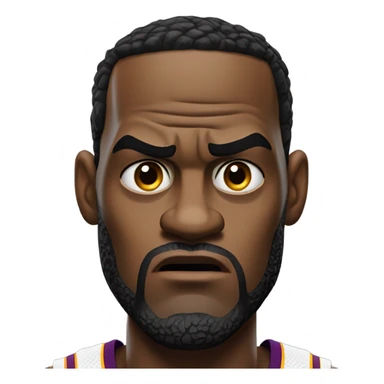 Angry lebron james sticker