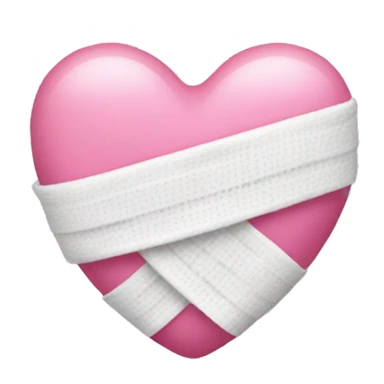 Pink heart with white bandage sticker