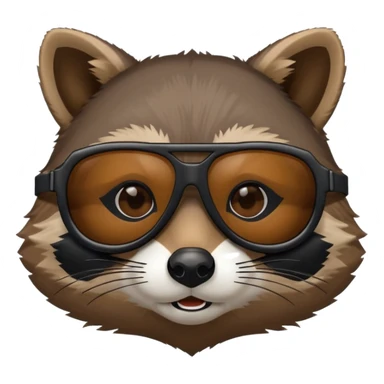 raccon with sunglasses  sticker