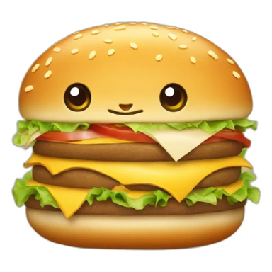 hammy the hamburger with a face sticker