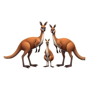 kangaroo and emu sticker