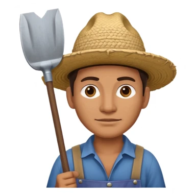 mayan farmer with spade sticker