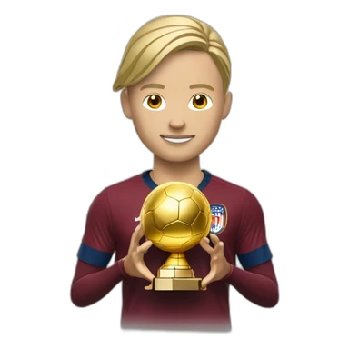 Haaland avec  le ballon d'or sticker