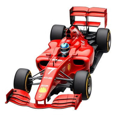 Coche de fórmula 1 2022 color rojo ganando un gran premio sticker