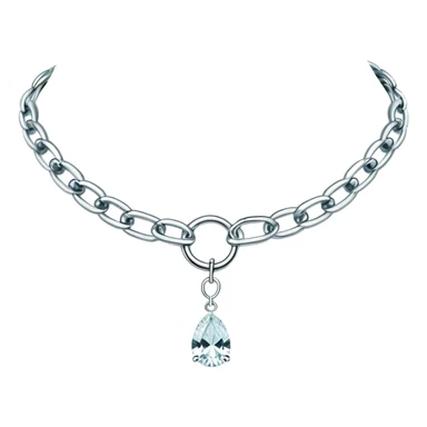 Tiffany silver chain choker sticker