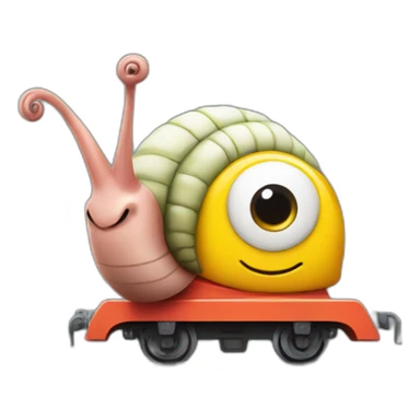 Snail subway train sticker