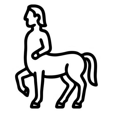 horse with a human head sticker