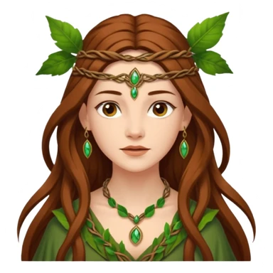 Leaf-necklace druid queen sticker