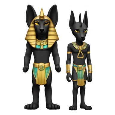 Anubis with ankh sticker