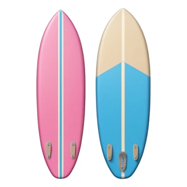pink, blue, beige surfboard sticker