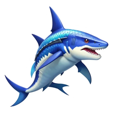 Shiny Exotic Colorful epic Sharpedo-Garchomp-Koraidon-Fakémon-hybrid-creature (full body)  sticker