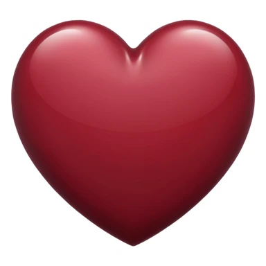 not very dark maroon colour heart emoji sticker