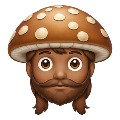 Mushroom man brown hair sticker