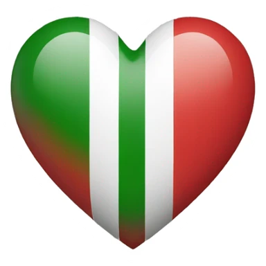 Heart Italian flag sticker
