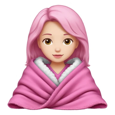 Girl selling pink blanket  sticker