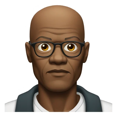 bald samuel l jackson serious sticker