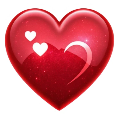 red glitter cyberpunk love sticker