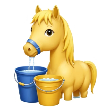 yellow pony drinking sticker