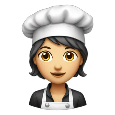 Chef girl in a cap sticker
