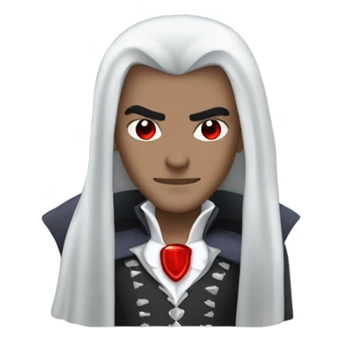 Vampire prince with black hair and red eyes sticker