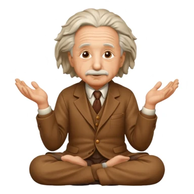 sitting philosopher-statue as albert einstein and blessing sticker