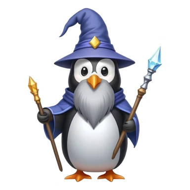 Wizard penguin sticker