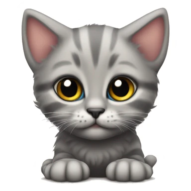 Kitten met grote ogen en lange wimpers sticker