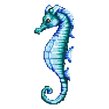 seahorse swimming sticker