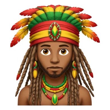 Rasta African warrior sticker