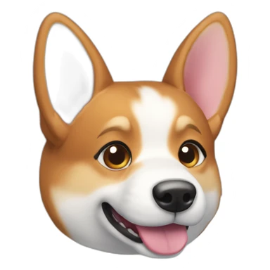 corgy mit knickohr sticker