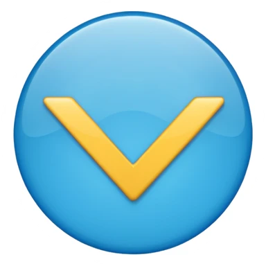 Blue check mark circle sticker
