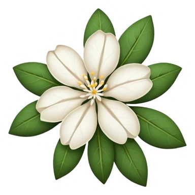 dry indian jasmine flower without leaf in emoji format  sticker