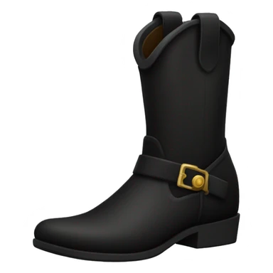 Bota negra de pelos sticker