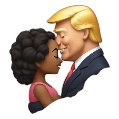 trump kissing his daughter, positivity, inclusiveness sticker