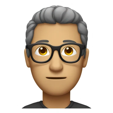 Sleepy man with glasses sticker