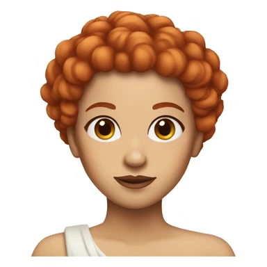 Queen with messy redhair and light brown eyes  sticker