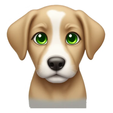 Puppy with green eyes  sticker