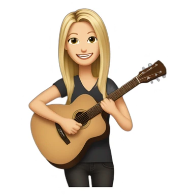 Phoebe Buffay with guitar sticker