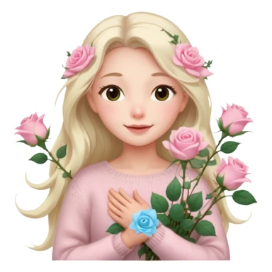 คาแรกเตอร์: ละมุน อาร์ต ๆ อินกับโลกส่วนตัว
ลุคอิโมจิ:

ตาวิ้ง ๆ เหมือนมีหมอกบาง

ผมปล่อยยาวพลิ้ว

เสื้อไหมพรม / ชุดโทนอ่อน
ผิวขาว

ท่าถือดอกไม้
ฟีล: dreamy, soft light, fairy vibe sticker