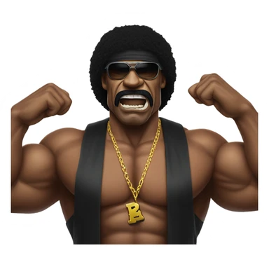 Black hulk hogan sticker