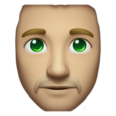 man an emerald in his eyes sticker