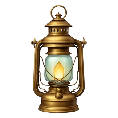 glitter old lantern sticker