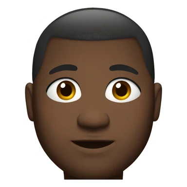 Fat black person with a buzzcut sticker