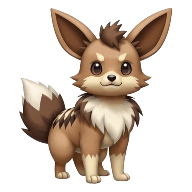  Eevee-Zigzagoon-Furret-Rockruff-Hybrid (Full body) sticker