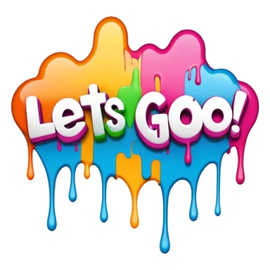 Graffiti the word Let's go sticker