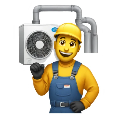 emoji doing hvac sticker
