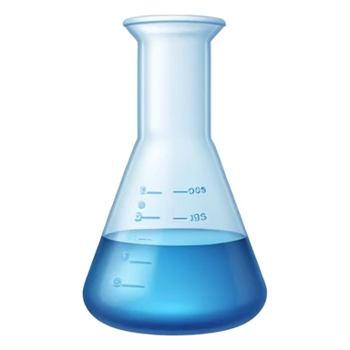 Lab beaker blue sticker