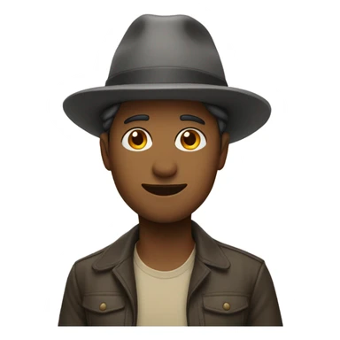 Me wearing a hat sticker