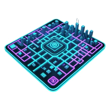 neon cyberpunk map sticker